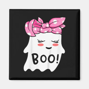 Girls Toddler Happy Halloween Ghost With Bandanna Magnet