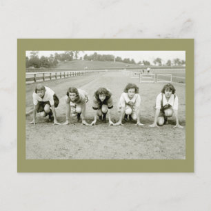 Girls Track, 1920s Postcard