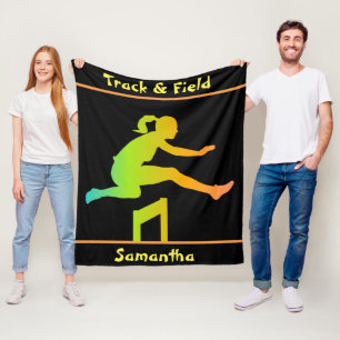 Girl's Track and Field Fleece Blanket