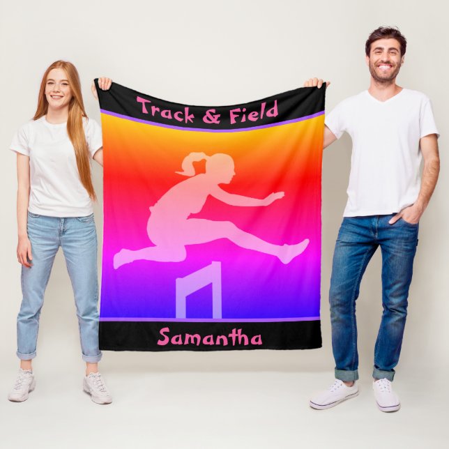 Girl's Track and Field Fleece Blanket (In Situ)