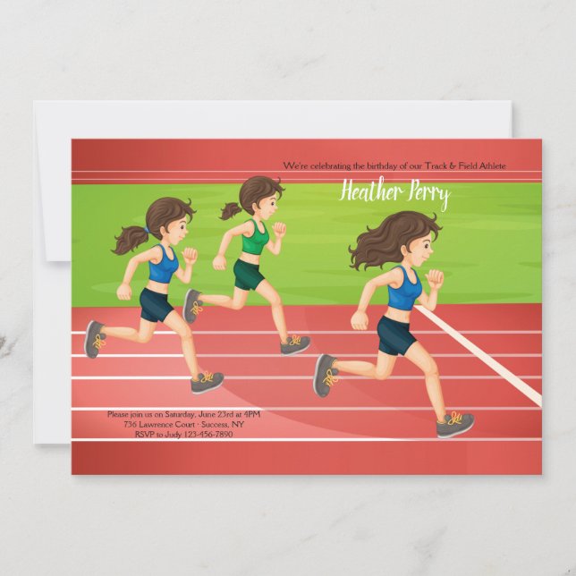 Girls Track and Field Invitation (Front)