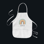Girls Trendy and Cute Pink Boho Rainbow Kids Apron<br><div class="desc">This trendy and cute kids' apron design features a beautiful rainbow illustration,  with space for you to add your girl's name. The perfect modern and whimsical design for any rainbow lover!</div>