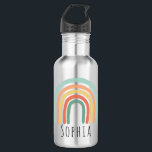 Girls Trendy and Whimsical Rainbow Kids School 532 Ml Water Bottle<br><div class="desc">This trendy and whimsical kids water bottle design features a pink boho-style colourful rainbow,  with room for you to add your girl's name in a minimalist font. The perfect bright back-to-school gift for your rainbow-loving child.</div>
