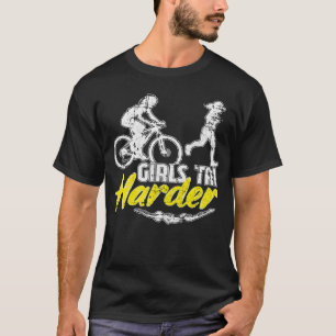 Girls Tri Harder for Triathletes Mother Women Girl T-Shirt