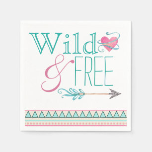 Girls Tribal Baby Shower Napkin