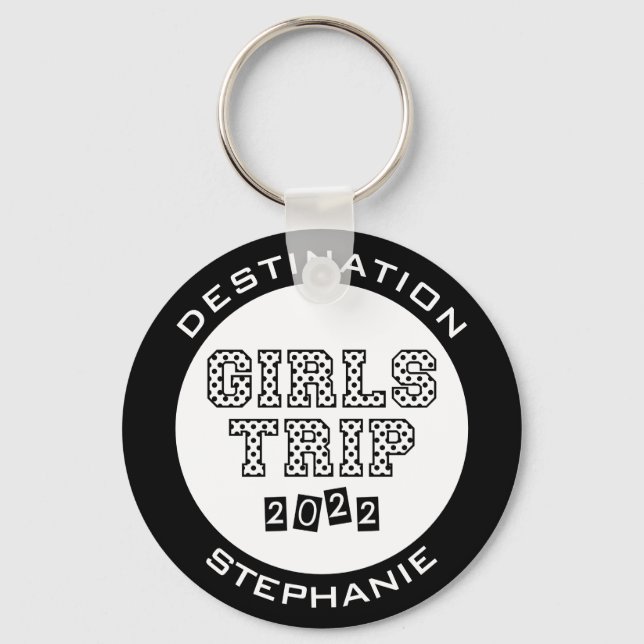 Girls Trip 2022 Girls Weekend Vacation Custom Key Ring (Front)