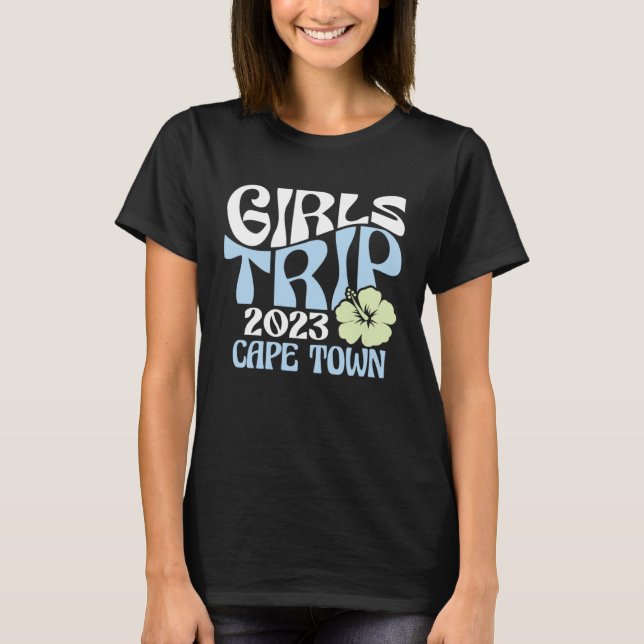 Girls Trip 2023 Cape Town Beach Destination Retro  T-Shirt (Front)