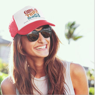 Girl's Trip 2023 Customisable Colours and Text Trucker Hat