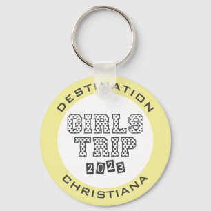 Girls Trip 2023 Girls Weekend Vacation Custom Key Ring