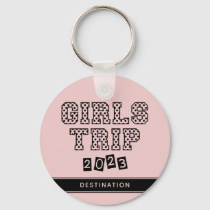 Girls Trip 2023 Girls Weekend Vacation Custom Key Ring