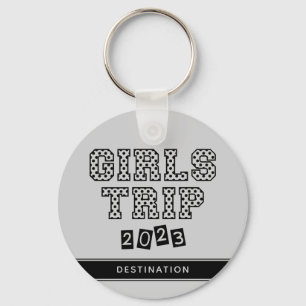 Girls Trip 2023 Girls Weekend Vacation Custom Key Ring
