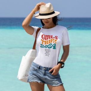 Girl's Trip 2024 Customisable Colours and Text T-Shirt
