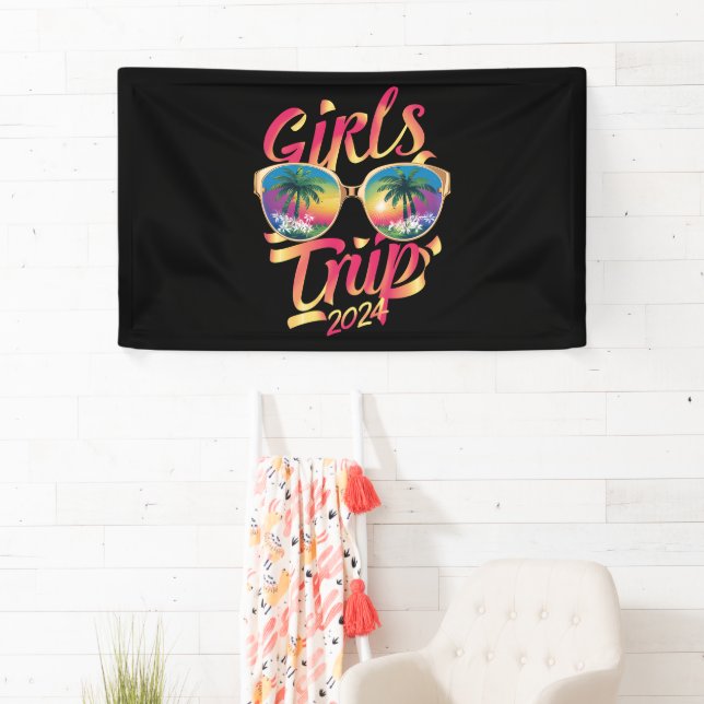 Girls Trip 2024 Weekend Summer Beach Vacation 2024 Banner (Insitu)