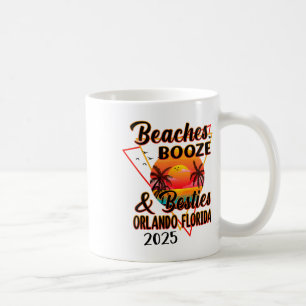 Girls Trip 2025 Orlando Florida Beaches Booze And Coffee Mug