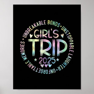 Girls Trip 2025 Womens Weekend Vacation Matching B Poster