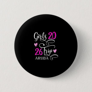 Girls Trip 2026 Aruby Vacation Beach Cruise Group 6 Cm Round Badge