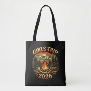 Girls Trip 2026 Camping Adventure Tote Bag