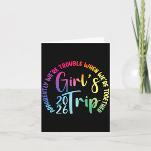 Girls trip 2026 colourful vacation matching friend card