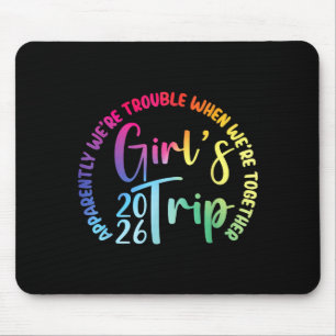 Girls trip 2026 colourful vacation matching friend mouse mat