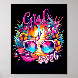Girls Trip 2026 Making Memories Tropical Beach Poster