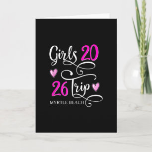 Girls Trip 2026 Myrtle Beach Vacation Cruise Group Card