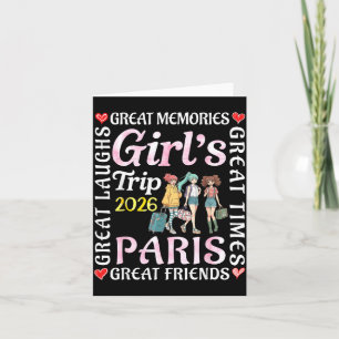 Girls Trip 2026 Paris Great Friends Vacation Trave Card