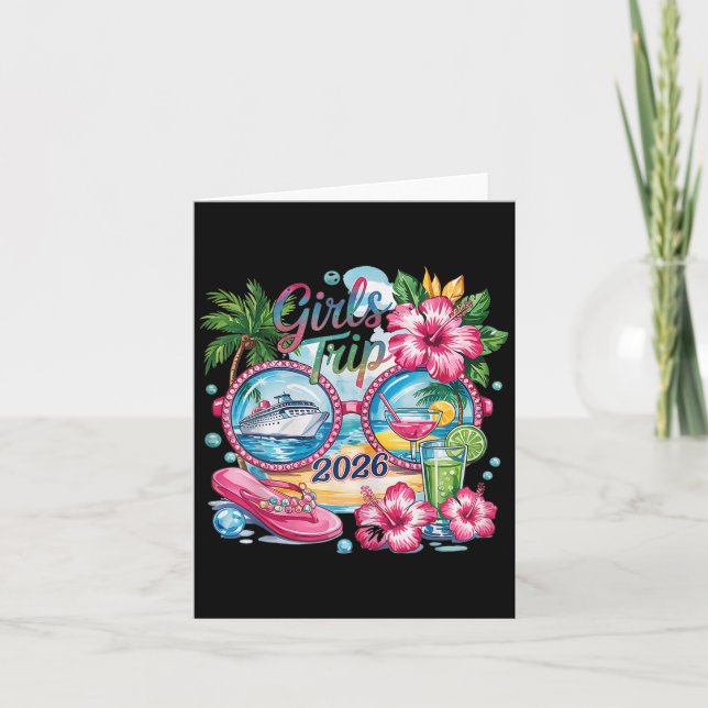 Girls Trip 2026 Summer Trip Vacation Bestie Vacati Card (Front)