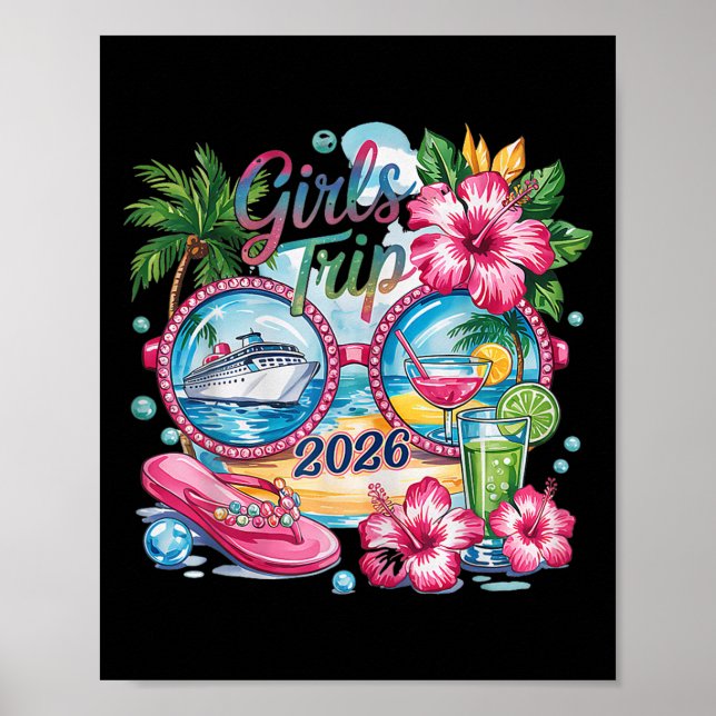 Girls Trip 2026 Summer Trip Vacation Bestie Vacati Poster (Front)