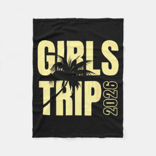 Girls Trip 2026 Vacation Weekend Matching Beach Fleece Blanket