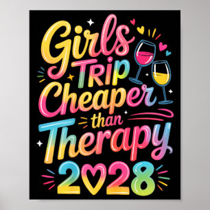 Girls trip 2028 sister bestie vacay lover road poster