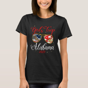 Girls Trip Alabama 2023  American Flag Girls Weeke T-Shirt