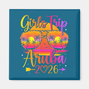 Girls trip aruba 2026 tropical matching summer magnet