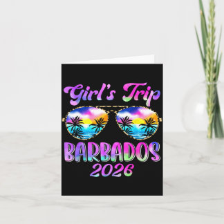 Girls Trip Barbados 2026 Summer Trip Weekend Card
