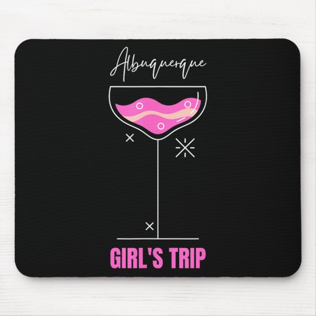 Girls Trip Beach Drink Albuquerque New Mexico  Mouse Mat (Front)