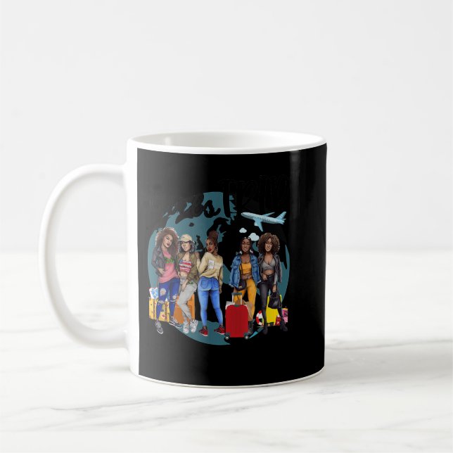 Girls Trip Black Women Queen Melanin African Ameri Coffee Mug (Left)