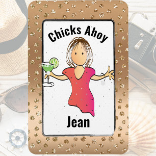 Girls Trip Chicks Ahoy Funny for Her Cruise Door Magnet