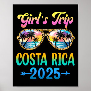 Girl's Trip Costa Rica 2025 Summer Vacation Sungle Poster