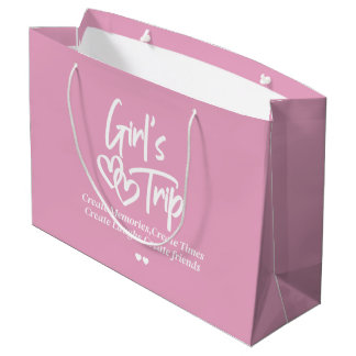 Girls Trip Create Memories Pink Large Gift Bag