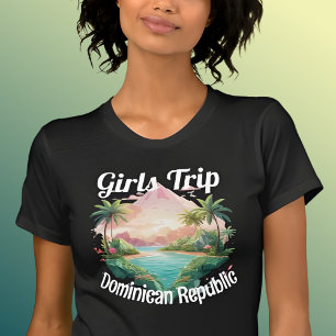 Girls Trip Dominican Republic Editable Text T-Shirt
