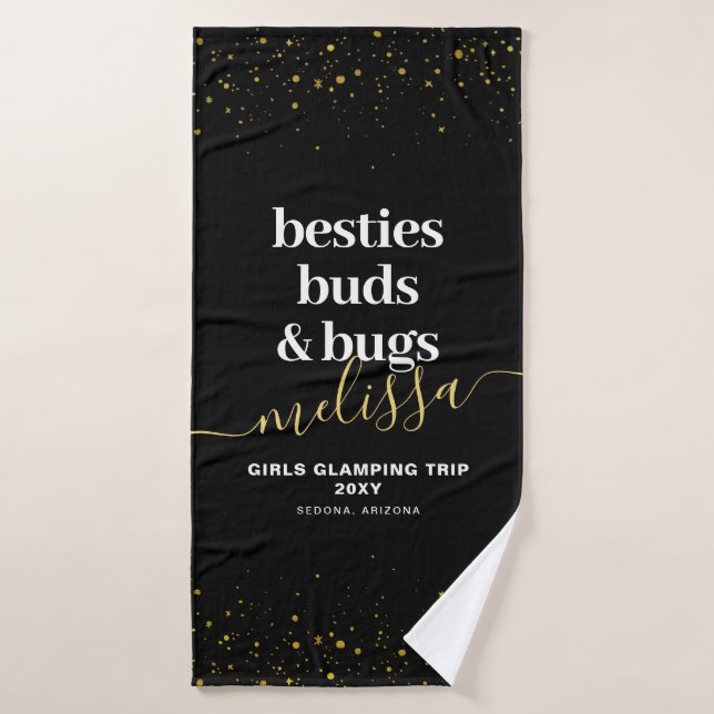 Girls Trip Glamping Camping Personalised Matching Bath Towel Set (Bath Towel)