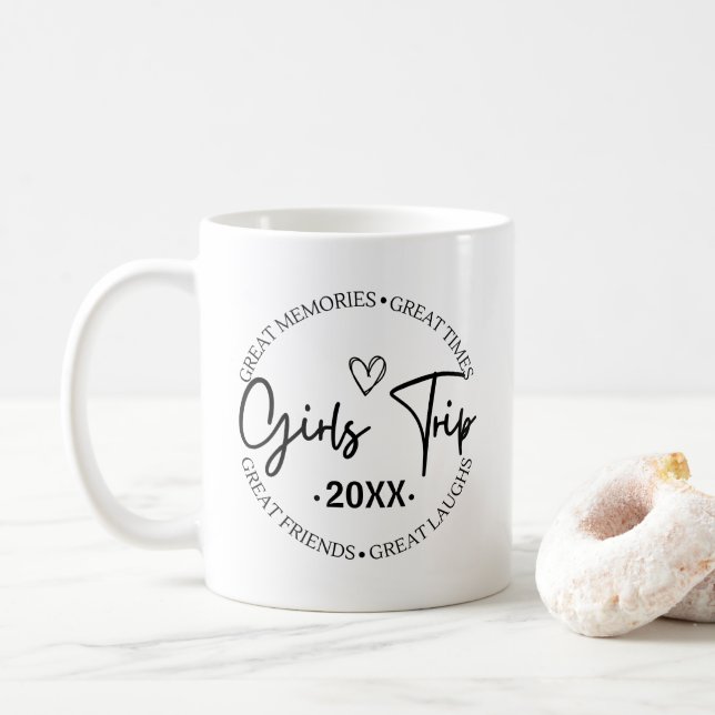 Girls Trip Great Memories Great Times Great Friend Coffee Mug (With Donut)