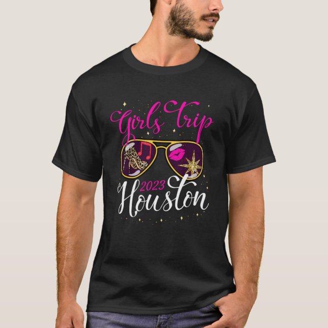 Girls Trip Houston 2023  Women Girls Weekend Birth T-Shirt (Front)