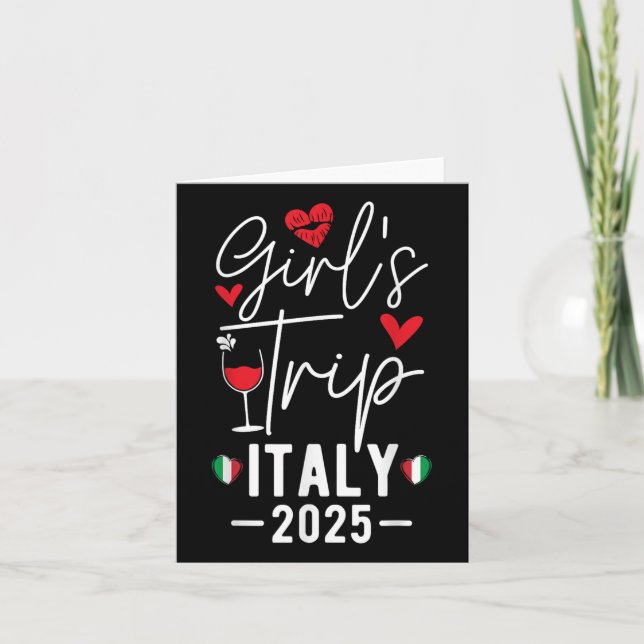 Girls Trip Italy 2025 Women&#39;s Weekend Girls Tr Card (Front)