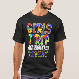 Girl's Trip Jamaica 2023 Bachelorette Party Tie Dy T-Shirt