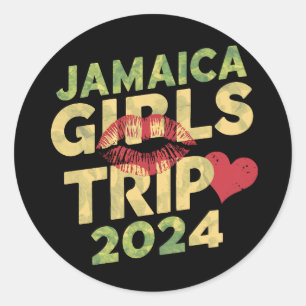 Girls Trip Jamaica 2024 Weekend Summer Vacation  Classic Round Sticker