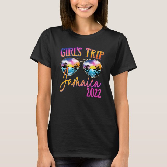 Girls Trip Jamaica Caribe 2022 Sunglasses Summer G T-Shirt (Front)