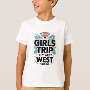 Girl's Trip Key West Women Girls Besties Florida V T-Shirt