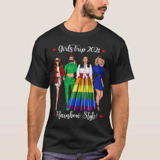 Girls Trip LGBTQ Vacation Gay Woman Lesbian Hen Do T-Shirt