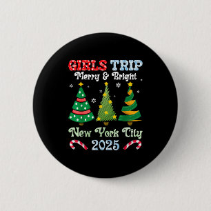 Girls Trip Merry And Bright Xmas New York City Vac 6 Cm Round Badge