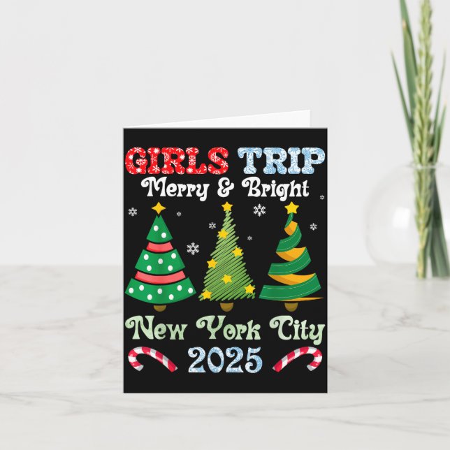 Girls Trip Merry And Bright Xmas New York City Vac Card (Front)